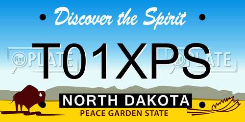 T01XPS North Dakota License Plate