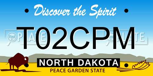 T02CPM North Dakota License Plate