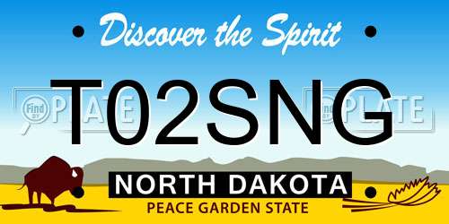 T02SNG North Dakota License Plate