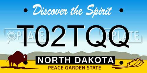 T02TQQ North Dakota License Plate