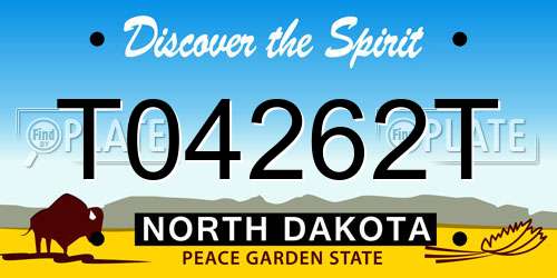 T04262T North Dakota License Plate
