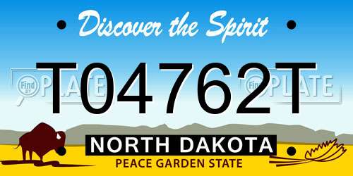 T04762T North Dakota License Plate
