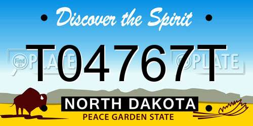 T04767T North Dakota License Plate