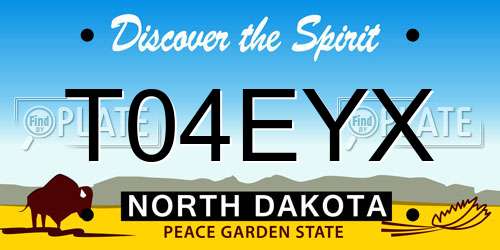 T04EYX North Dakota License Plate