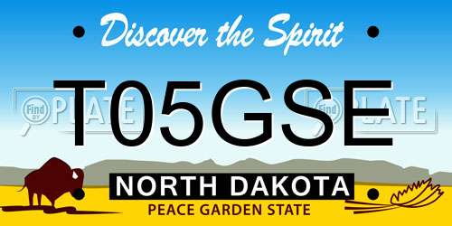 T05GSE North Dakota License Plate