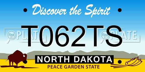 T062TS North Dakota License Plate