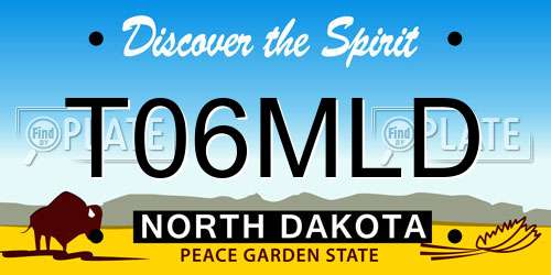 T06MLD North Dakota License Plate