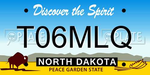 T06MLQ North Dakota License Plate