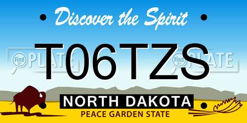 T06TZS North Dakota License Plate