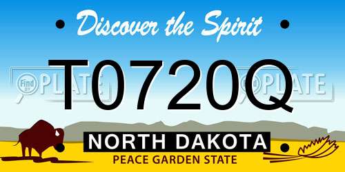 T0720Q North Dakota License Plate
