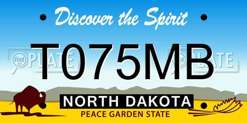 T075MB North Dakota License Plate