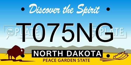 T075NG North Dakota License Plate