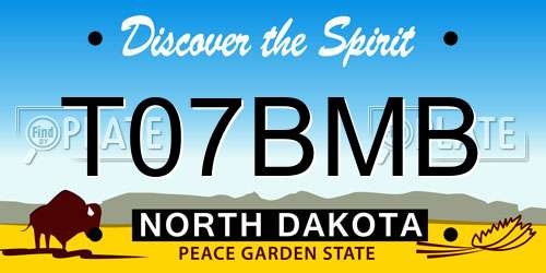 T07BMB North Dakota License Plate