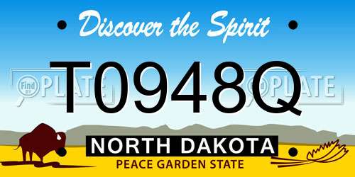 T0948Q North Dakota License Plate