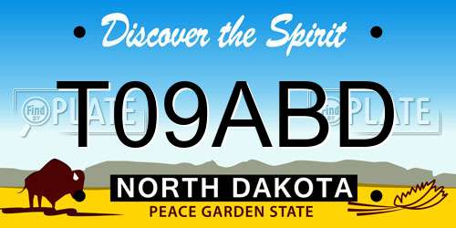 T09ABD North Dakota License Plate