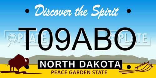 T09ABO North Dakota License Plate