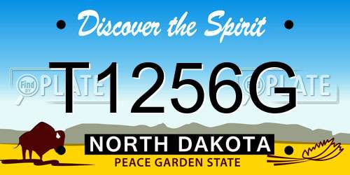 T1256G North Dakota License Plate