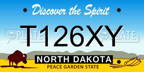 T126XY North Dakota License Plate