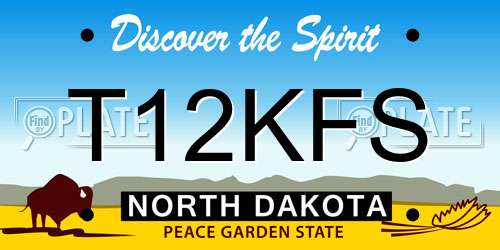 T12KFS North Dakota License Plate