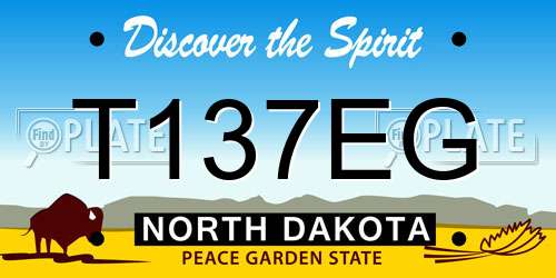 T137EG North Dakota License Plate