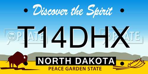 T14DHX North Dakota License Plate