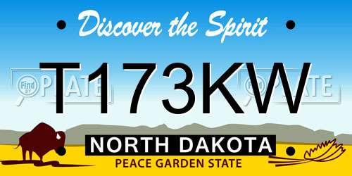 T173KW North Dakota License Plate