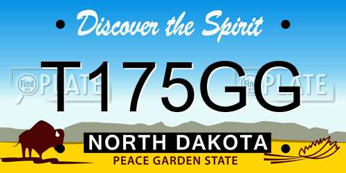 T175GG North Dakota License Plate