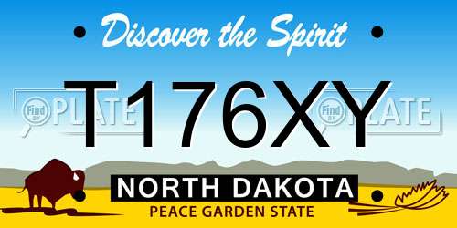 T176XY North Dakota License Plate