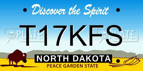 T17KFS North Dakota License Plate
