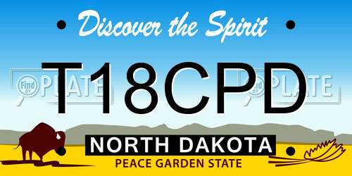 T18CPD North Dakota License Plate