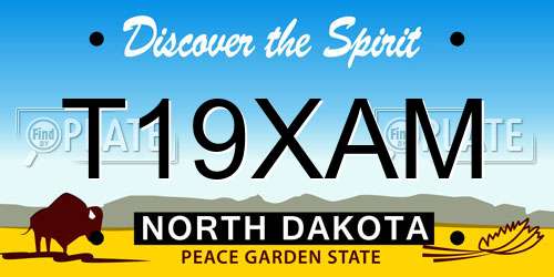 T19XAM North Dakota License Plate