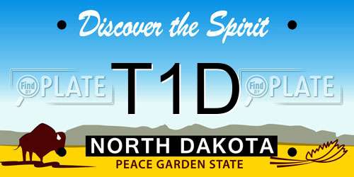 T1D North Dakota License Plate