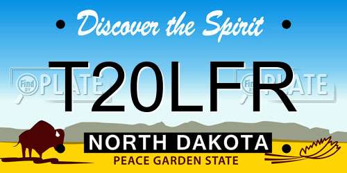 T20LFR North Dakota License Plate