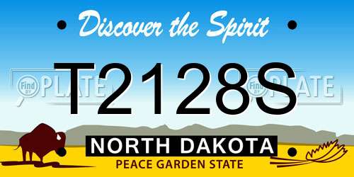 T2128S North Dakota License Plate