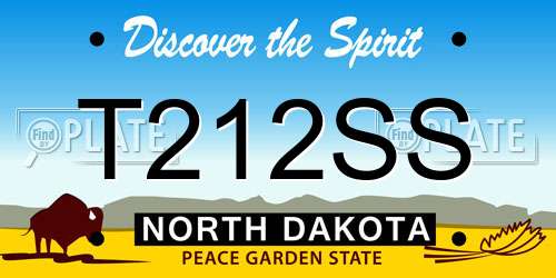 T212SS North Dakota License Plate