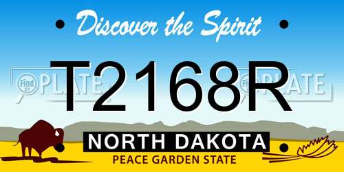 T2168R North Dakota License Plate