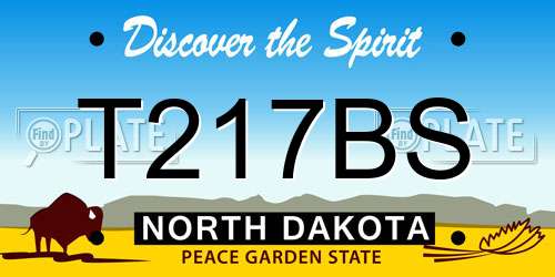 T217BS North Dakota License Plate