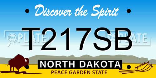 T217SB North Dakota License Plate