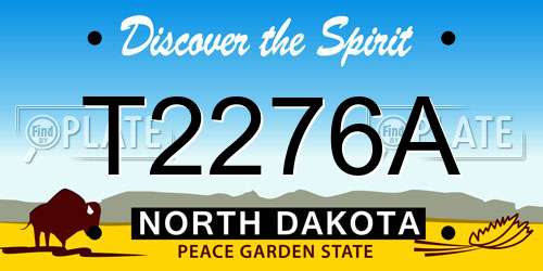 T2276A North Dakota License Plate