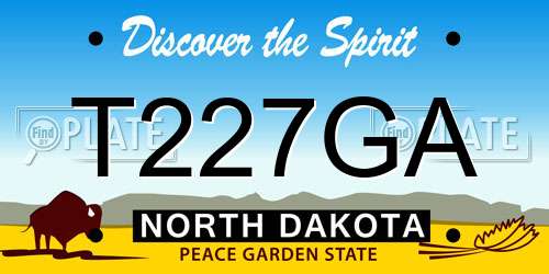 T227GA North Dakota License Plate