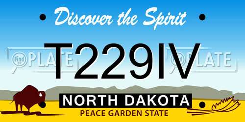 T229IV North Dakota License Plate