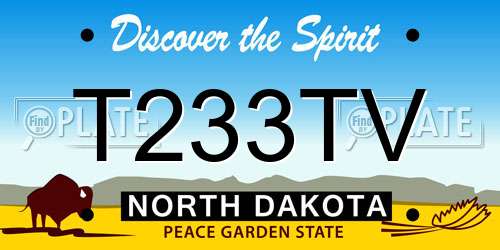 T233TV North Dakota License Plate