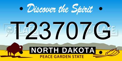 T23707G North Dakota License Plate