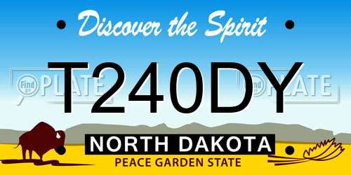 T240DY North Dakota License Plate