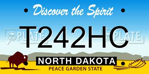 T242HC North Dakota License Plate