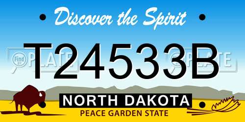 T24533B North Dakota License Plate