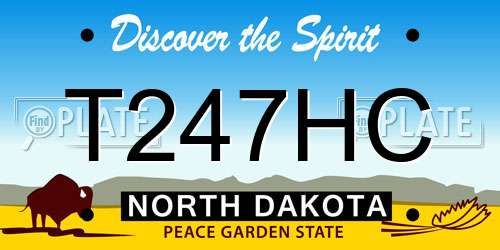 T247HC North Dakota License Plate