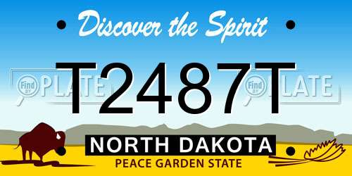 T2487T North Dakota License Plate