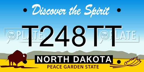 T248TT North Dakota License Plate