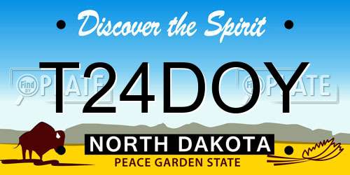 T24DOY North Dakota License Plate